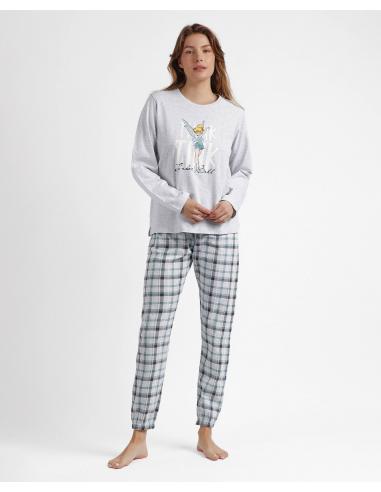 DISNEY Pijama Manga Larga Tinkerbell para Mujer