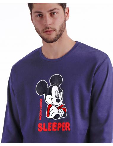 DISNEY Pijama Manga Larga Mickey Zigzag para Hombre