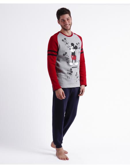 DISNEY Pijama Manga Larga Mickey Shadows para Hombre