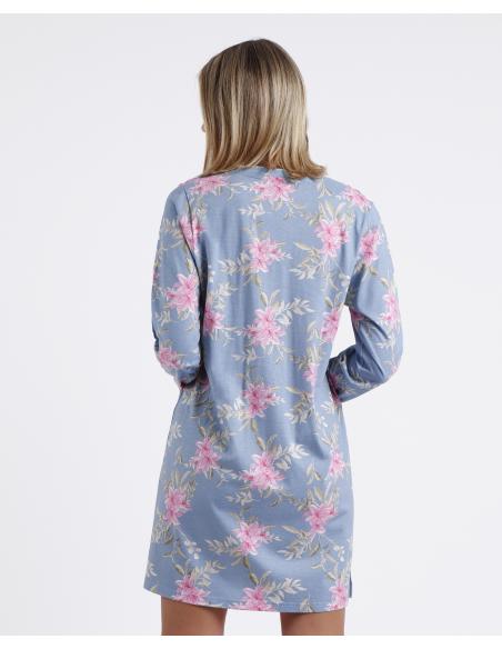 ADMAS GARDEN Camisola Manga Larga Pink & Blue Flowers para Mujer