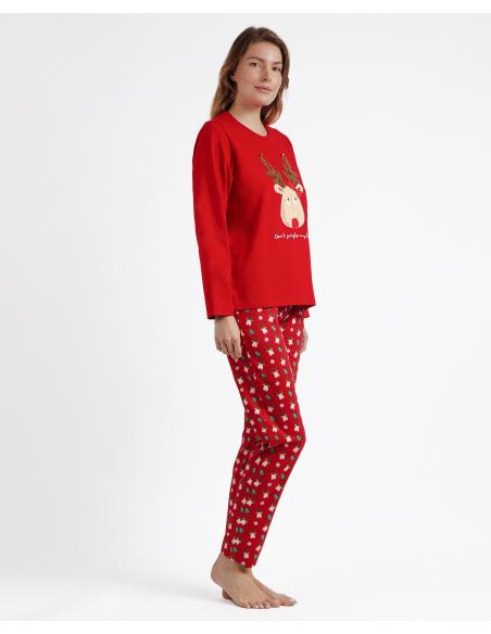 ADMAS Pijama Manga Larga Don´t Jingle My Bells para Mujer