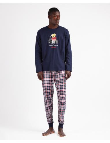 ADMAS Pijama Manga Larga Bear para Hombre