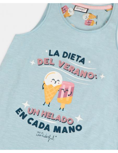 MR WONDERFUL Camisola Tirantes La Dieta del Verano para Niña