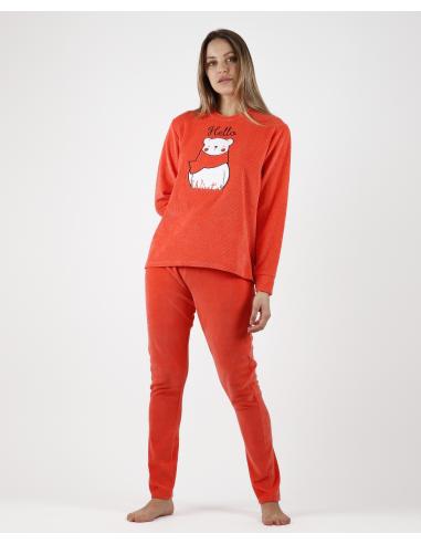 ADMAS Pijama Manga Larga Hello Wish para Mujer