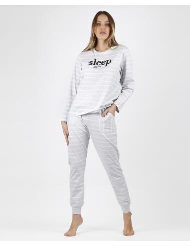 ADMAS Pijama Manga Larga Let´s Sleep para Mujer