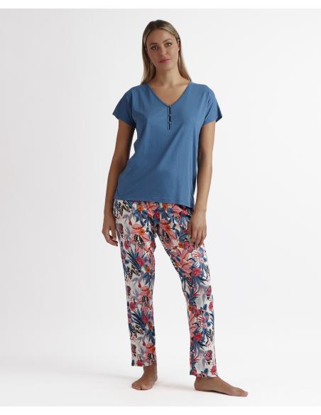 ADMAS GARDEN Pijama Manga Corta Butterflies para Mujer