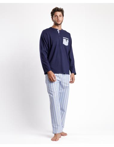 ADMAS CLASSIC Pijama Manga Larga Stripest para Hombre