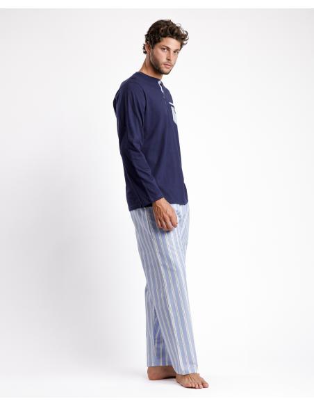 ADMAS CLASSIC Pijama Manga Larga Stripest para Hombre