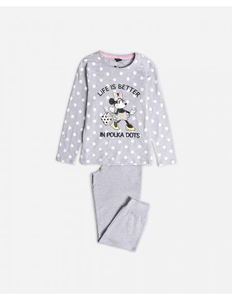 DISNEY Pijama Manga Larga Minnie Dots para Niña