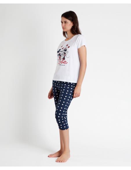 DISNEY Pijama Manga Corta Love is in the Air para Mujer