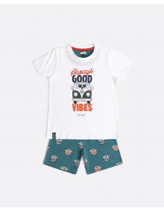 MR WONDERFUL Pijama Manga Corta Furgo para Niño