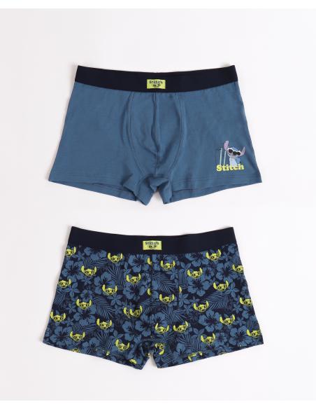 DISNEY Calzoncillo/Bóxer Lilo & Stitch para Hombre, (Caja de 2 unidades)