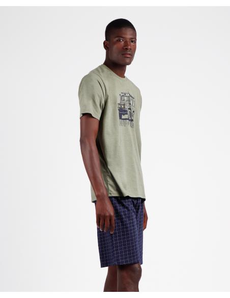 ADMAS Pijama Manga Corta Road para Hombre