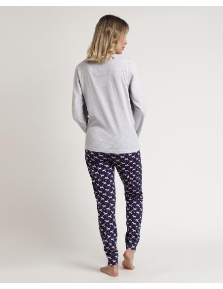 ADMAS Pijama Manga Larga Lou Lou Love Me para Mujer