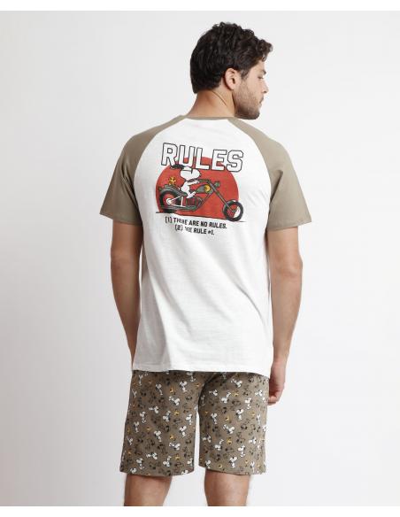 PEANUTS Pijama Manga Corta There are No Rules para Hombre