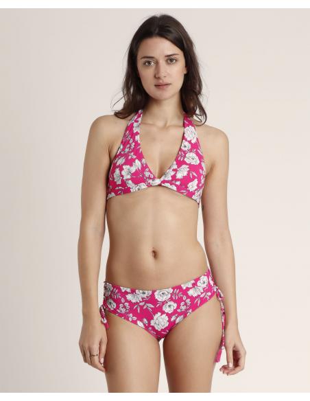 ADMAS Bikini Halter Beach Flowers para Mujer