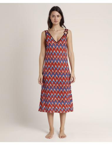 ADMAS Vestido Sin Mangas Ethnic Waves para Mujer