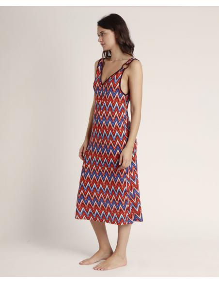 ADMAS Vestido Sin Mangas Ethnic Waves para Mujer