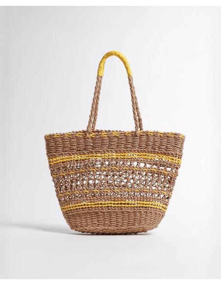 Bolso Playa Toque Amarillo para Mujer