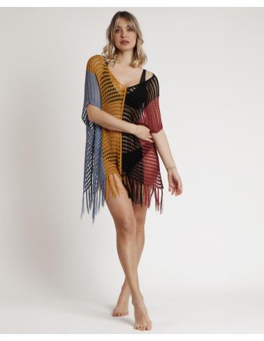 ADMAS Poncho Crochet Cooper para Mujer