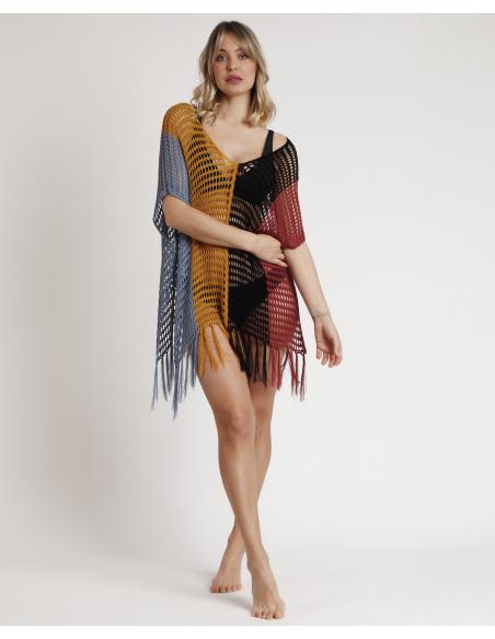 ADMAS Poncho Crochet Cooper para Mujer