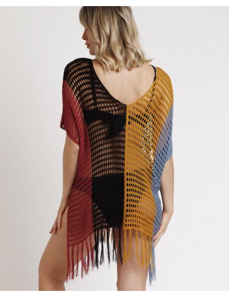 ADMAS Poncho Crochet Cooper para Mujer