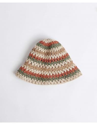 ADMAS Gorro Bucket Trenzado Zigzag para Mujer