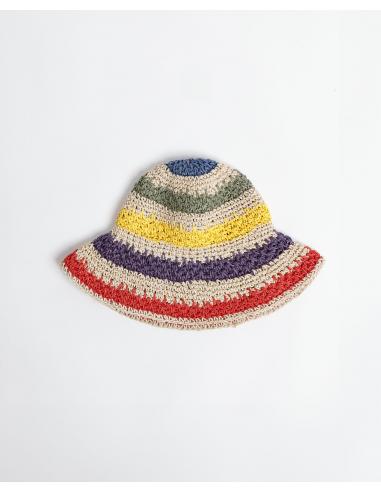 ADMAS Gorro Bucket Trenzado Multicolor para Mujer