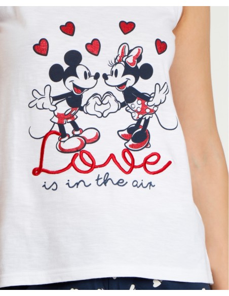 DISNEY Pijama Sin Mangas Love is in the Air para Mujer