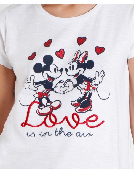 DISNEY Pijama Manga Corta Love is in the Air para Mujer