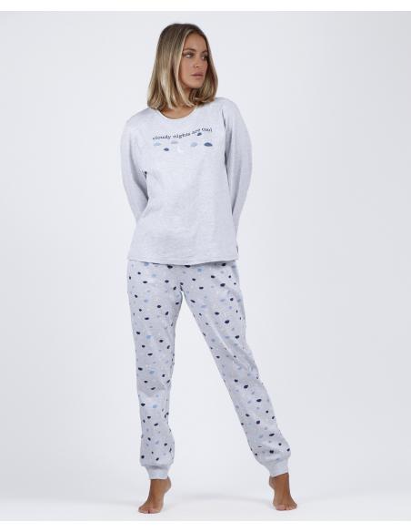 ADMAS Pijama Manga Larga Cloudy Nights para Mujer