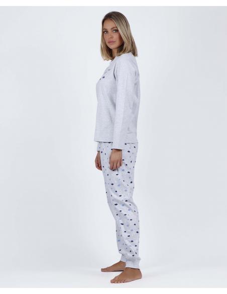 ADMAS Pijama Manga Larga Cloudy Nights para Mujer