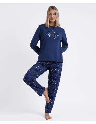 STAY AT HOME Pijama Manga Larga Magical para Mujer