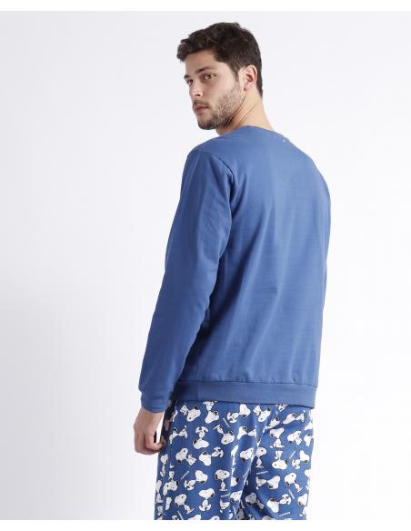 PEANUTS Pijama Manga Larga Snoopy Home para Hombre