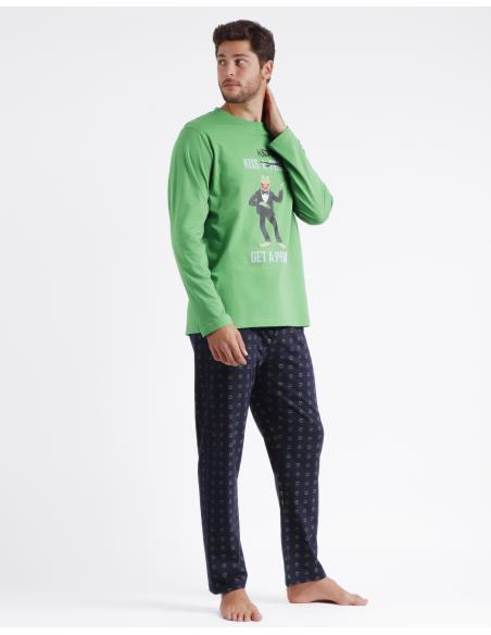 DISNEY Pijama Manga Larga Kermit Kiss para Hombre