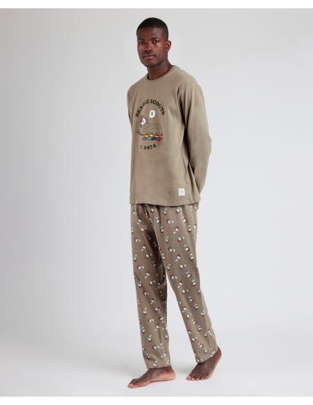 PEANUTS Pijama Manga Larga Beagle Scouts para Hombre