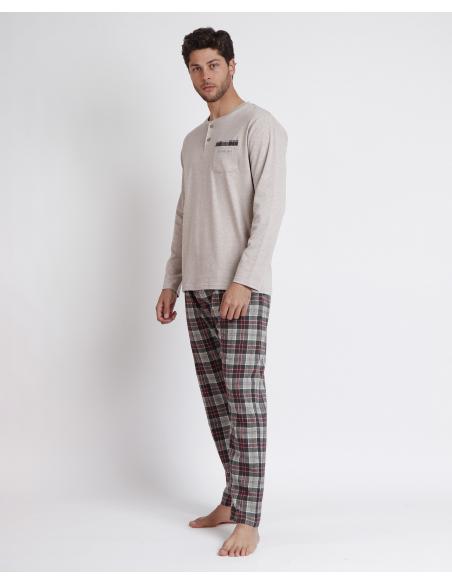 ANTONIO MIRO Pijama Manga Larga Cobblestone para Hombre