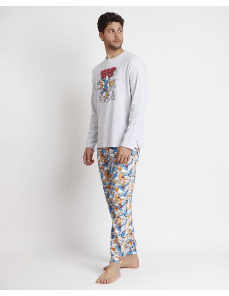 DISNEY Pijama Manga Larga Big Donald para Hombre