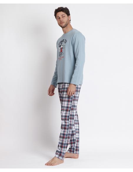 DISNEY Pijama Manga Larga Winter Club para Hombre