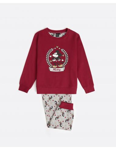 DISNEY Pijama Manga Larga King Mickey para Niño