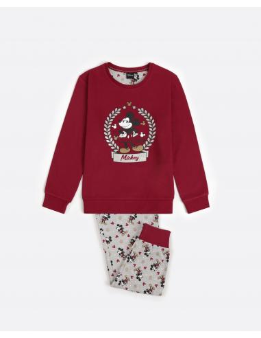 DISNEY Pijama Manga Larga King Mickey para Niña