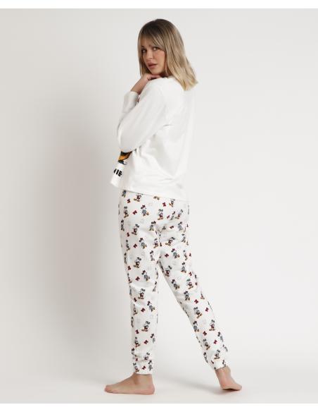 DISNEY Pijama Manga Larga Mickey & Minnie Sketch para Mujer