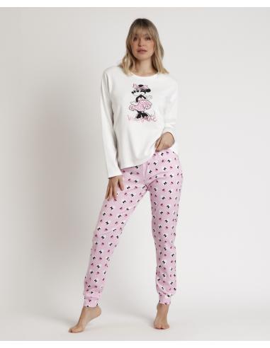 DISNEY Pijama Manga Larga Minnie Chic para Mujer