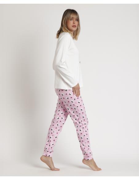 DISNEY Pijama Manga Larga Minnie Chic para Mujer