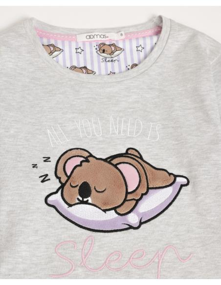 ADMAS Pijama Manga Larga All You Need Is Sleep para Niña