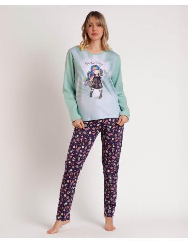 SANTORO GORJUSS Pijama Manga Larga Up and Away para Mujer