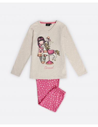 SANTORO GORJUSS Pijama Manga Larga Carousel para Niña