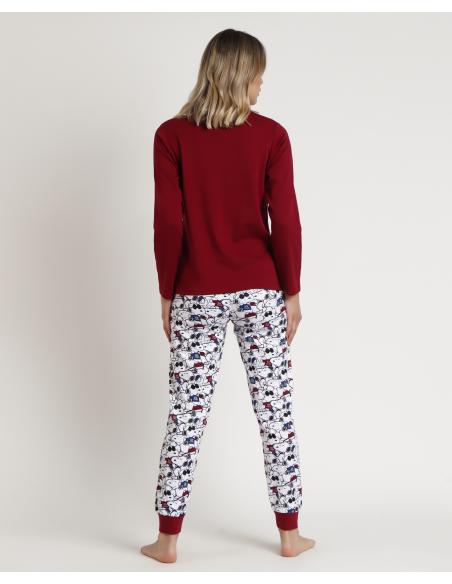 PEANUTS Pijama Manga Larga Snoopy Cool para Mujer