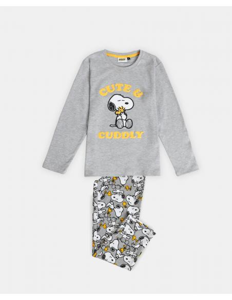 PEANUTS Pijama Manga Larga Snoopy Funny para Niña