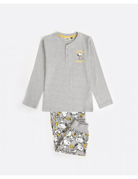 PEANUTS Pijama Manga Larga Snoopy Funny para Niño